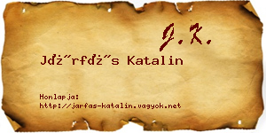 Járfás Katalin névjegykártya
