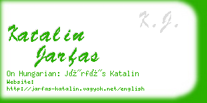 katalin jarfas business card